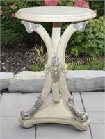 MODERN WHITE ROUND LAMP TABLE