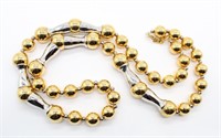 Retro Napier Gold Tone Bead Necklace