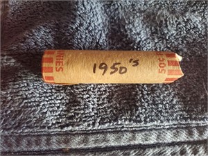 1 Roll Of Mixed 1950 Pennies
