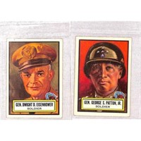 (2) 1952 Topps Look N See George Patton/ike
