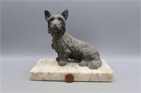 Bronze Scotty Dog On A Marble Base