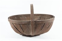 Antique Bushel Gathering Split Wood Basket