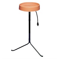 API Heated Bird Bath  Black - Round with Stand