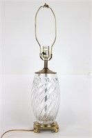 Vintage Badash Hand Cut Crystal Lamp USA