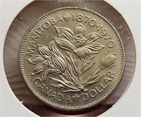 1870-1970 Canadian $1 Coin. Manitoba