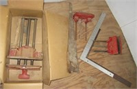 Craftsman woodworkers vise with hand saw, etc.