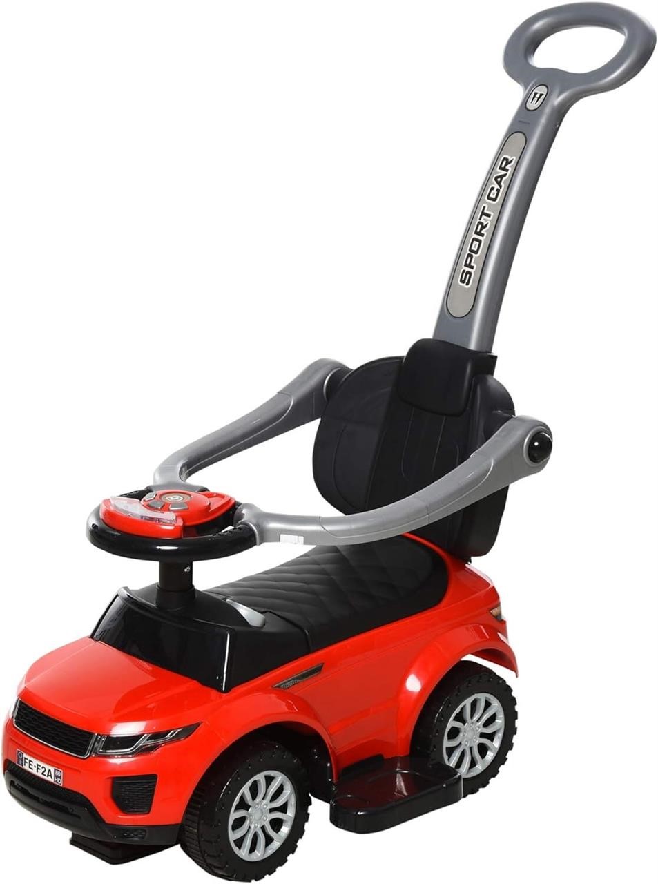 Aosom 3 in 1 Push Cars for Toddlers Kid Ride on Pu