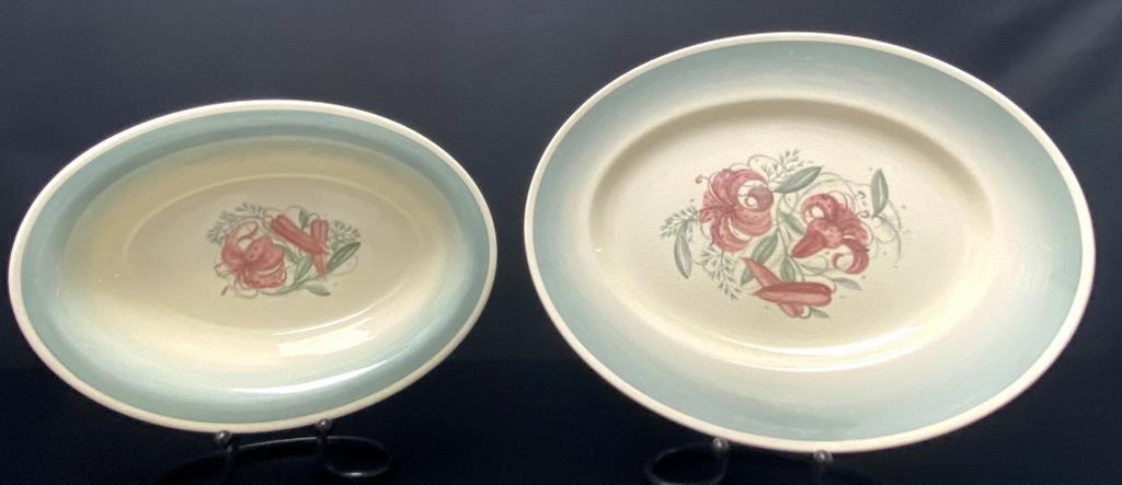 Susie Cooper Floral Oval Bowl & Oval Platter