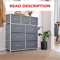 Panana 9-Drawer Dresser  Wood  Light Grey