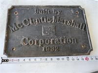 Cast iron plate sign, Was a bridge sign somewhere