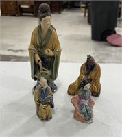 Four Collection Pottery Asian Figurines