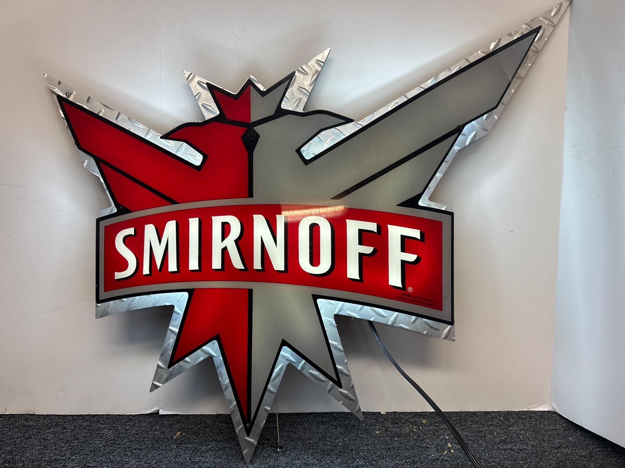 Smirnoff neon lighted sign