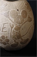 CARVED GOURD WITH DISNEY CHARACTERS