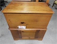 Antique Pine two piece lift top single drawer