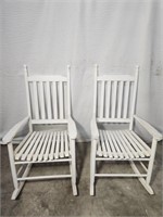 White Wooden Rocking Chairs