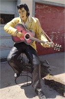 LIFE SIZE ELVIS PRESLEY STATUE WITH REAL GUITAR