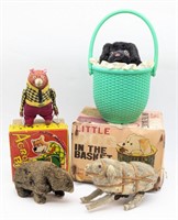 Windup Little Dog Basket, Bears, & Camel