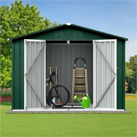 6FT X 8FT Metal Outdoor Storage Shed  Green