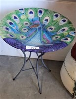 PEACOCK STYLE BOWL ON STAND 28IN