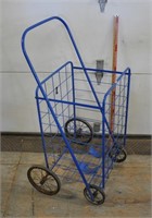Metal folding shopping cart