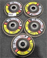 (5) CGW 4 1/2 x 7/8 Flapper Disc