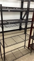 4 shelf metal shelving unit, pops apart,