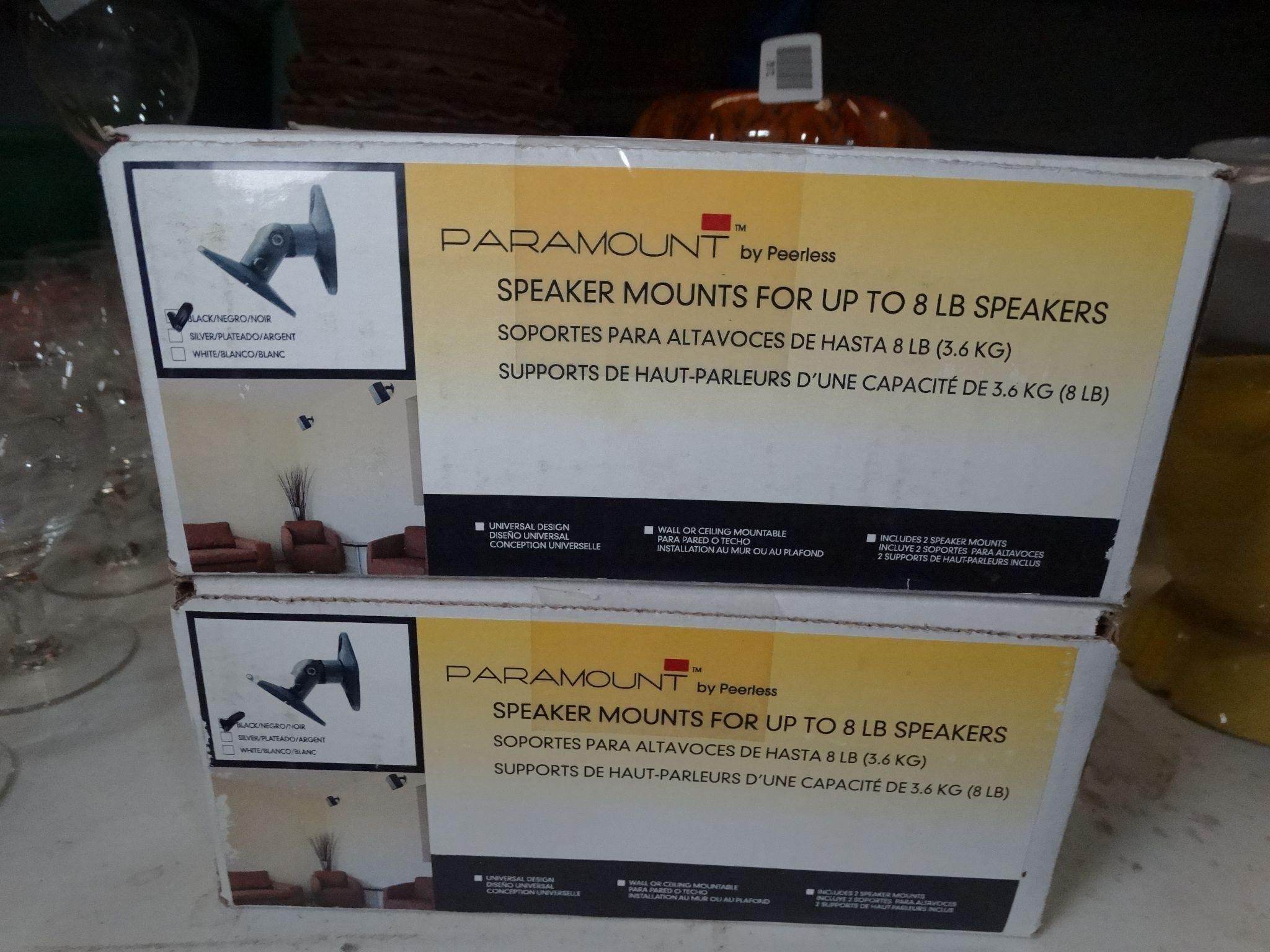 4 New Black Paramount Speaker Mounts PSP2
