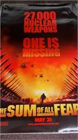 2 Ful Size Movie Posters-The Sum of All Fears and