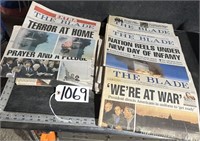 Lot of 9/11 Newspapers September 2011 Blade & More
