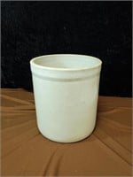 Pottery crock approx 13 inches tall has a crack