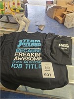 Set of 2 2016 Team Joyland T-Shirts - X-Large