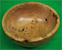 Signed 3 1/2" Brown Sugar Colored Wood  Bowl