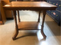 Antique Victorian Oak Side Table