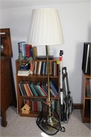 Books, Floor Lamp, Folding Dollys, etc