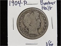 1904 P BARBER HALF DOLLAR 90%