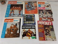 Revue de hockey vintages et 2 vinyls