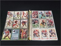 Binder of San Francisco 49ers football cards