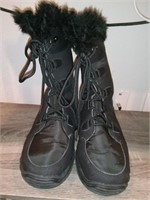 Women's Black Snow Boots # HB77