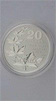 2011 Canada $20 Fine 999 Silver Coin W/ COA NO TAX