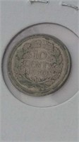 1930 Nederland 64% Silver 10 Cents EF40