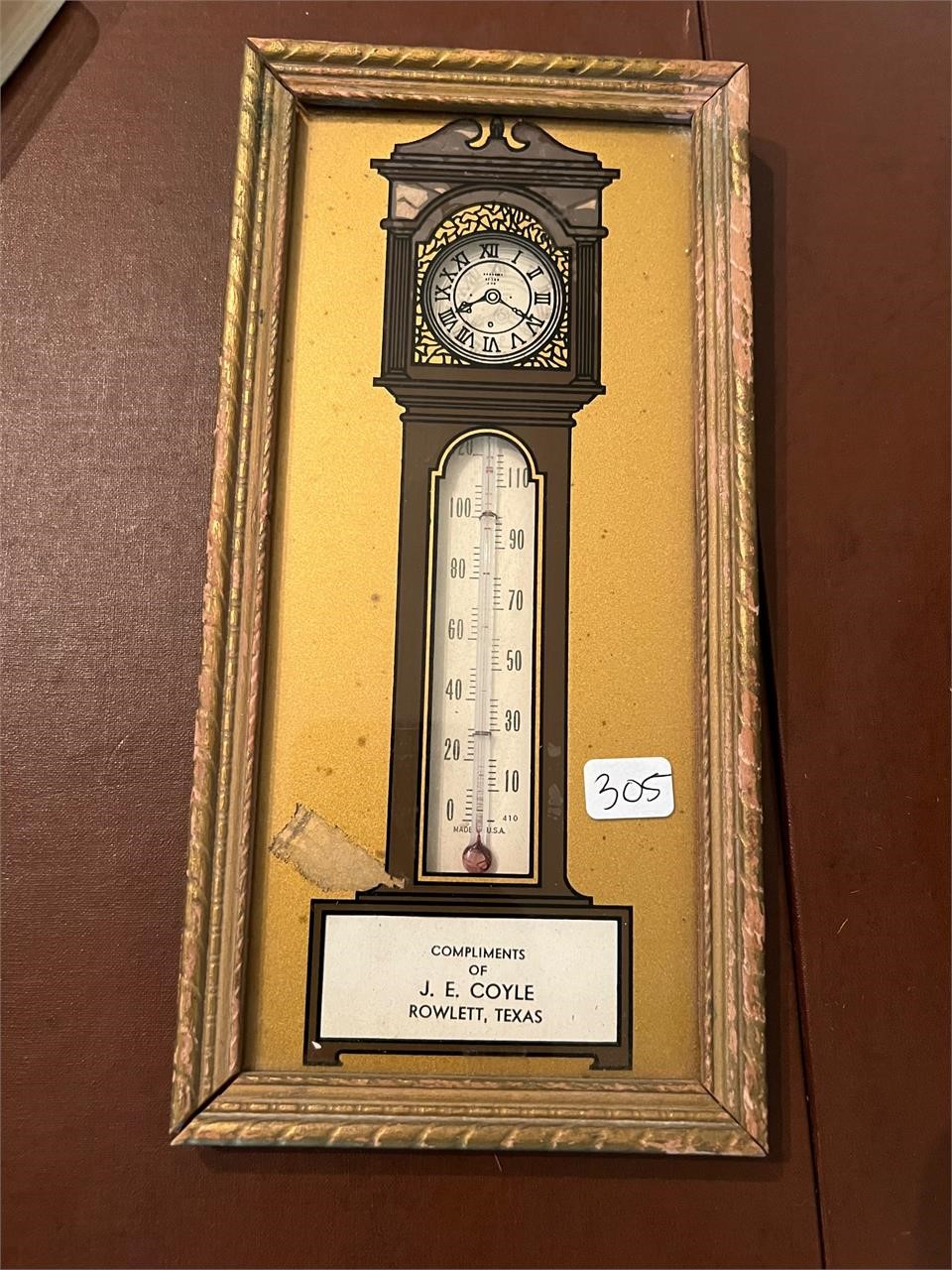 J.E. CAJLE ROWLET TX THERMOMETER