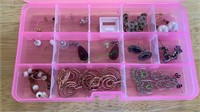 13 divided box, Earrings, bracelet, purple