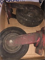 Pair of wheel casters large size