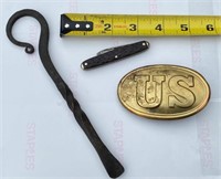 Pocket Knife, Blacksmith & Belt Buckle