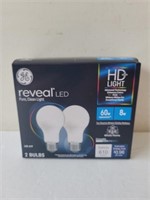 2 reveal LED 60W light bulbs
