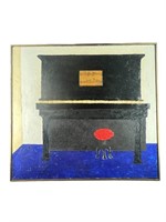 A Piano Scene by Fred Merrill, Canvas Painting