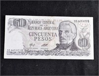 50 PESOS ARGENTINA BANK NOTE BILL