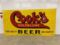 Cook's Beer Metal Sign