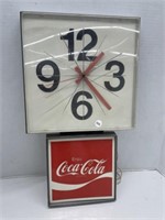 Coca-Cola Clock 20.5 x 12 "