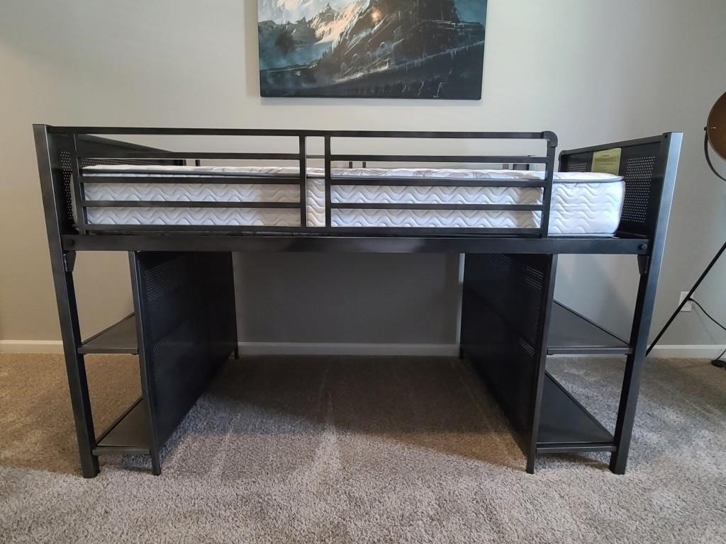 2PC LOFT BED AND MATTRESS